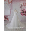 2016 guangzhou latest dress off shouler beaded lace tulle A-line bridal wedding gowns